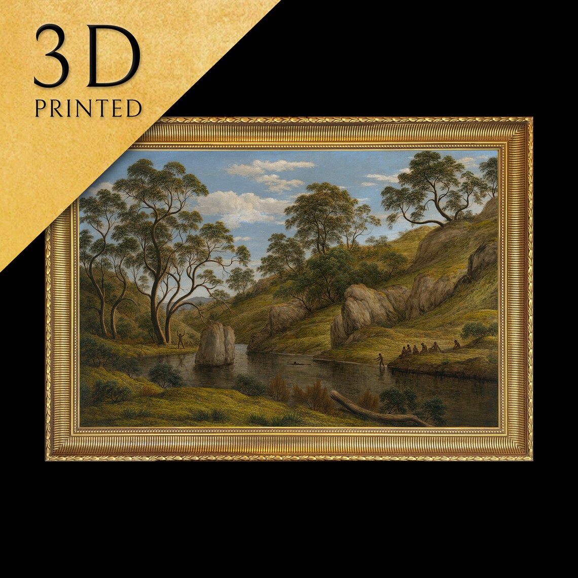John Glover Bath of Diana Van Diemens Land Tasmania River Poster