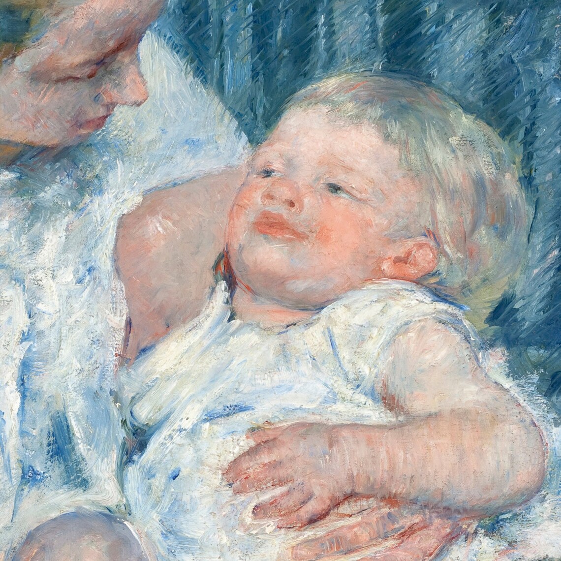 Mary Cassatt Mother About to Wash Her Sleepy Child Art Poster - Image 2