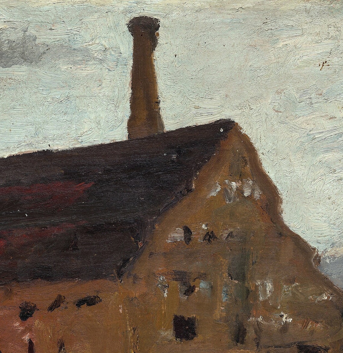 Modersohn Becker Old Factory 1900 Brick Chimney Landscape Poster - Image 3