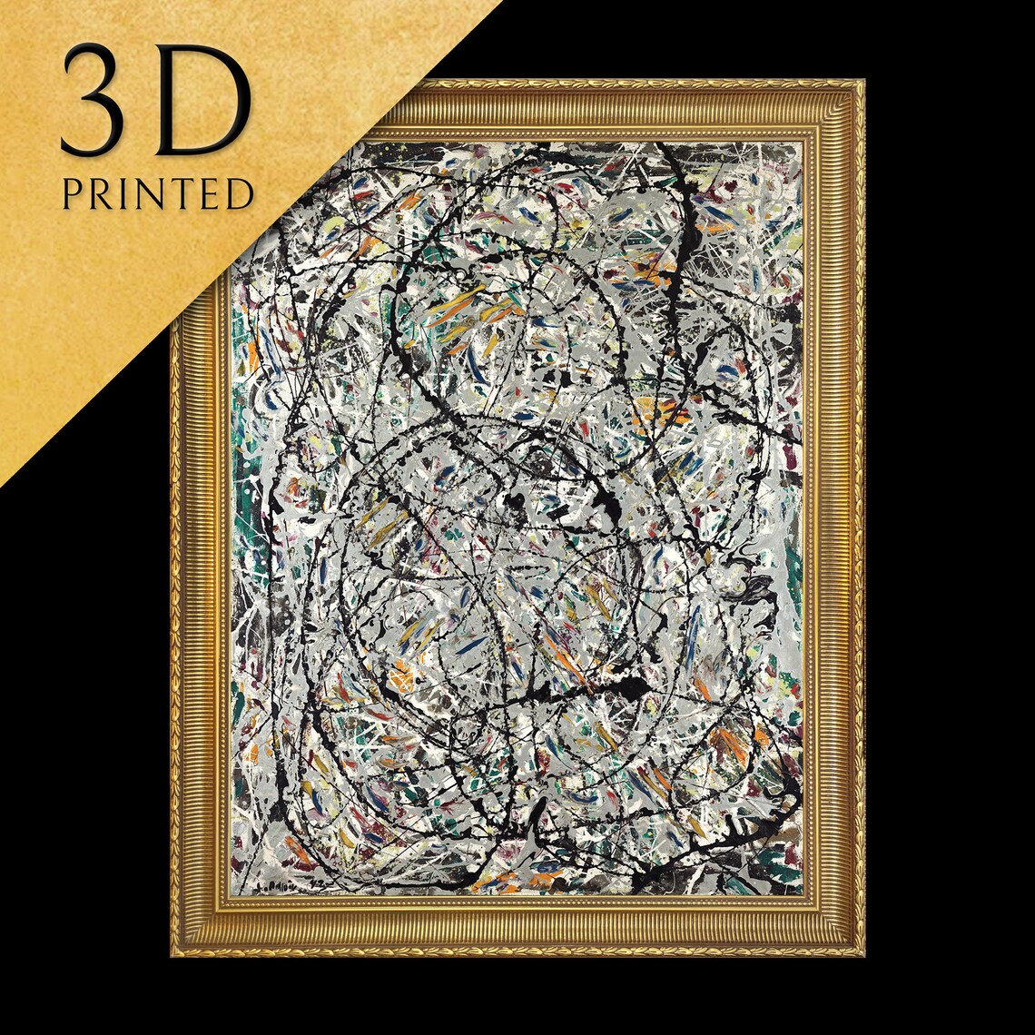 Watery Paths by Jackson Pollock, Abstract Art Print