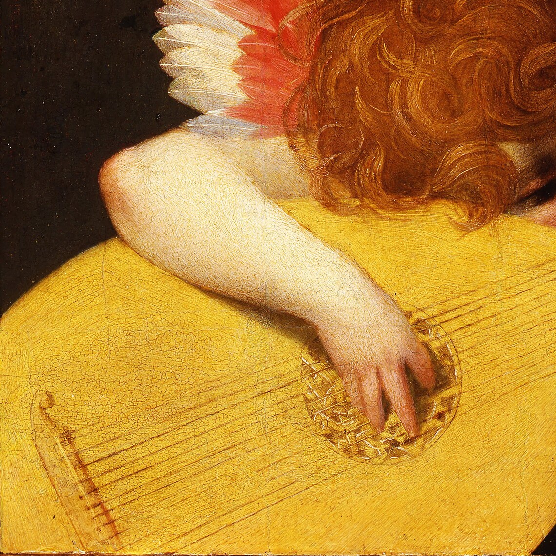 Rosso Fiorentino Musical Angel Cherub Playing Lute Renaissance Poster - Image 2