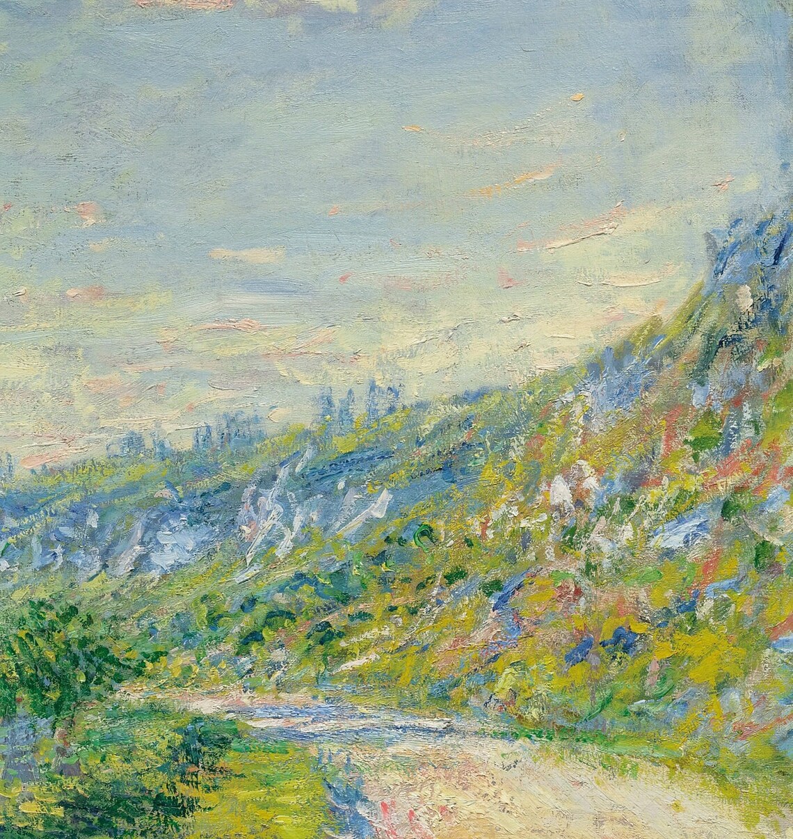 Claude Monet Road to Vetheuil Poplar Lane Hillside Impressionist Poster - Image 2