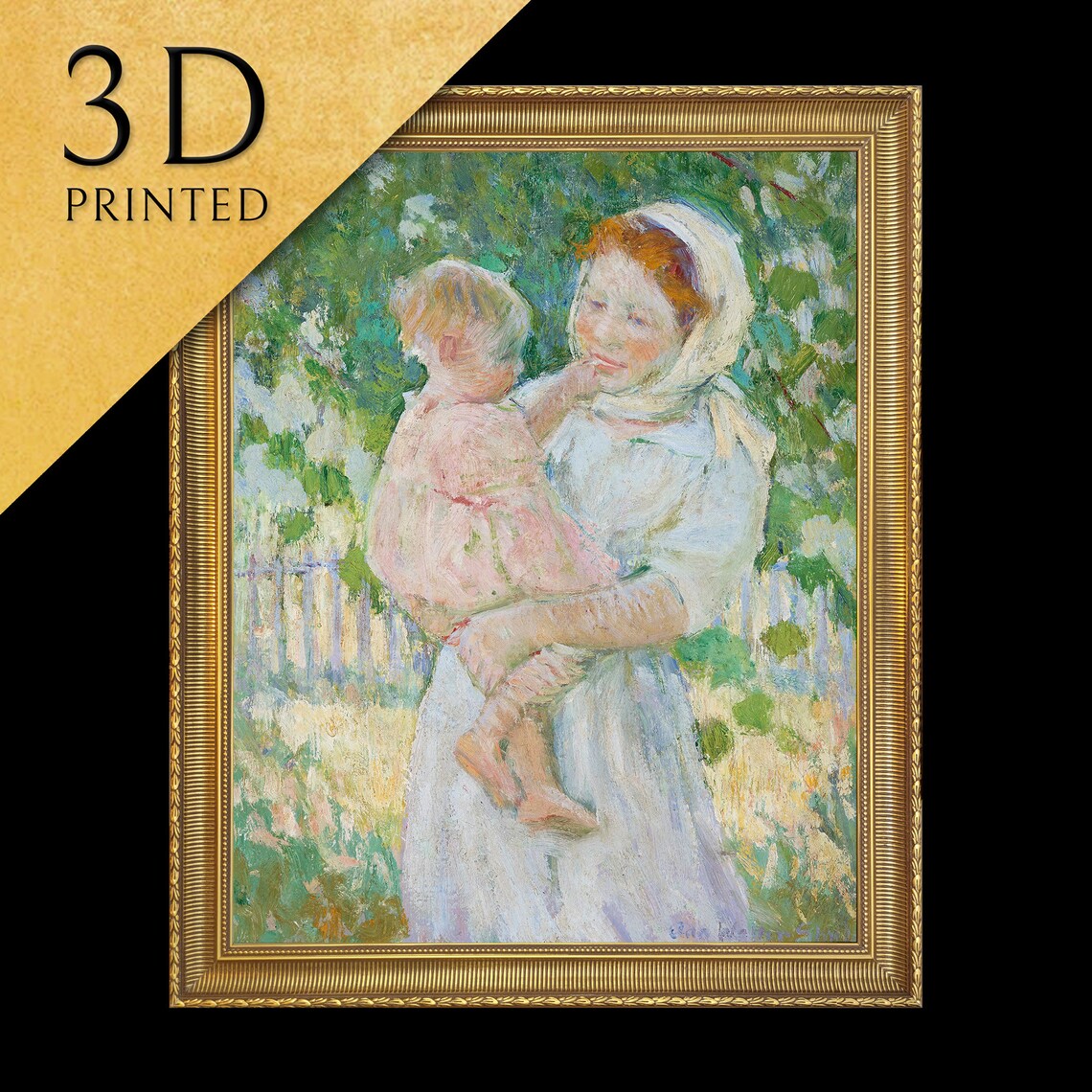 Ada Walter Shulz Mother Child Garden Impressionist Family Poster
