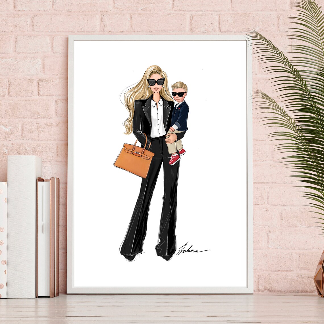 Boss Mom Of Boy Personalized Fashion Art Print - Image 2