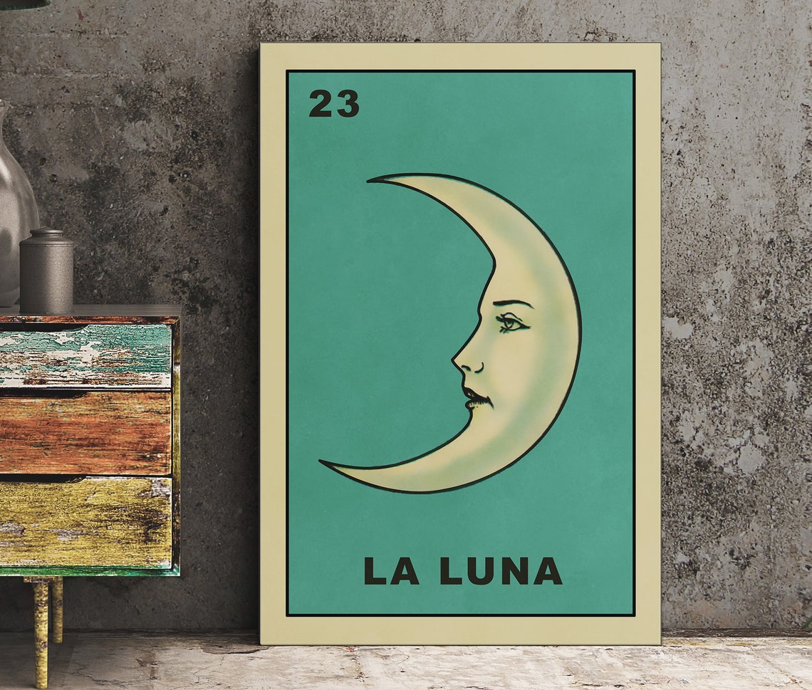 La Luna Moon Print, Celestial Wall Art