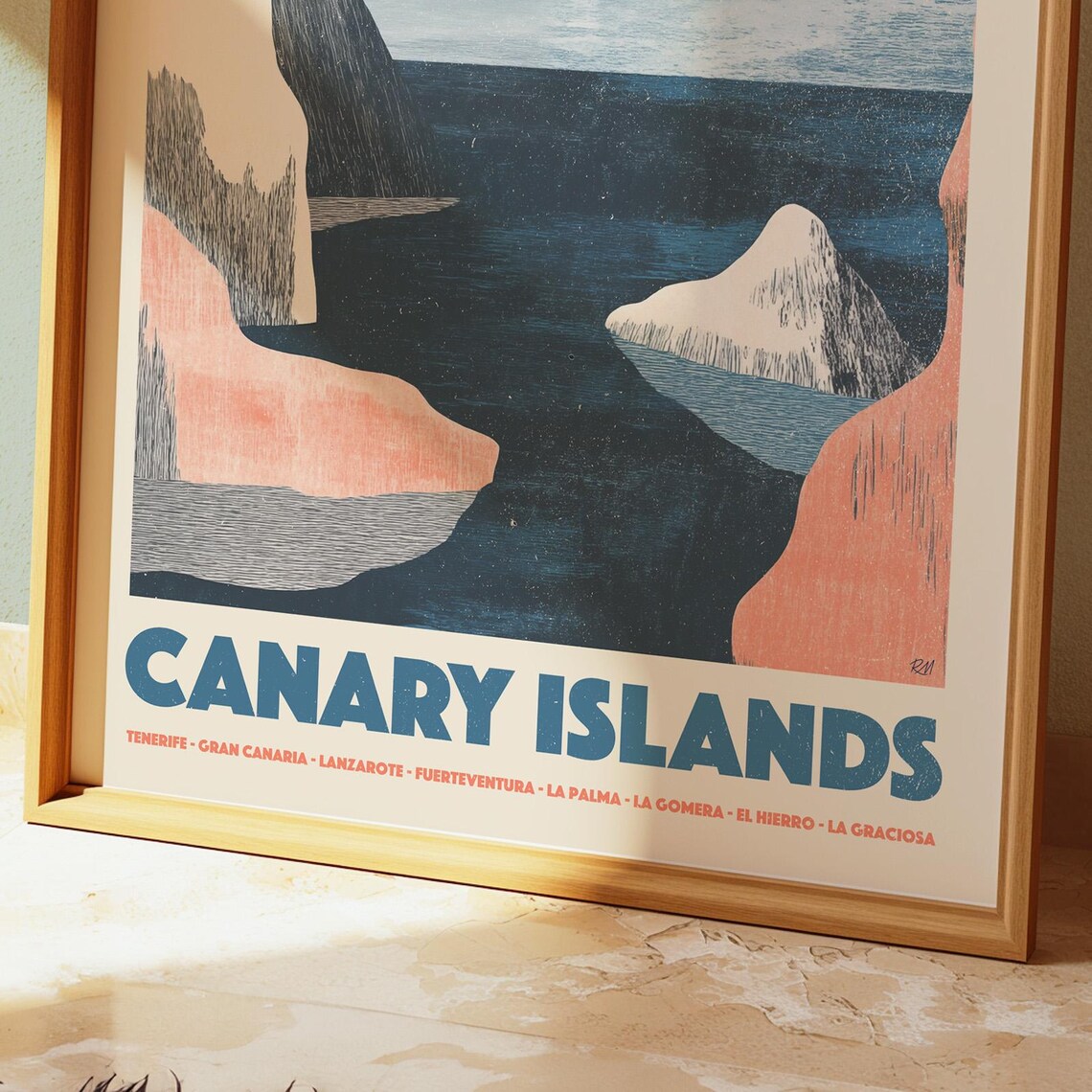 Canary Islands Vintage Travel Poster Golden Shores Island Archipelago - Image 5