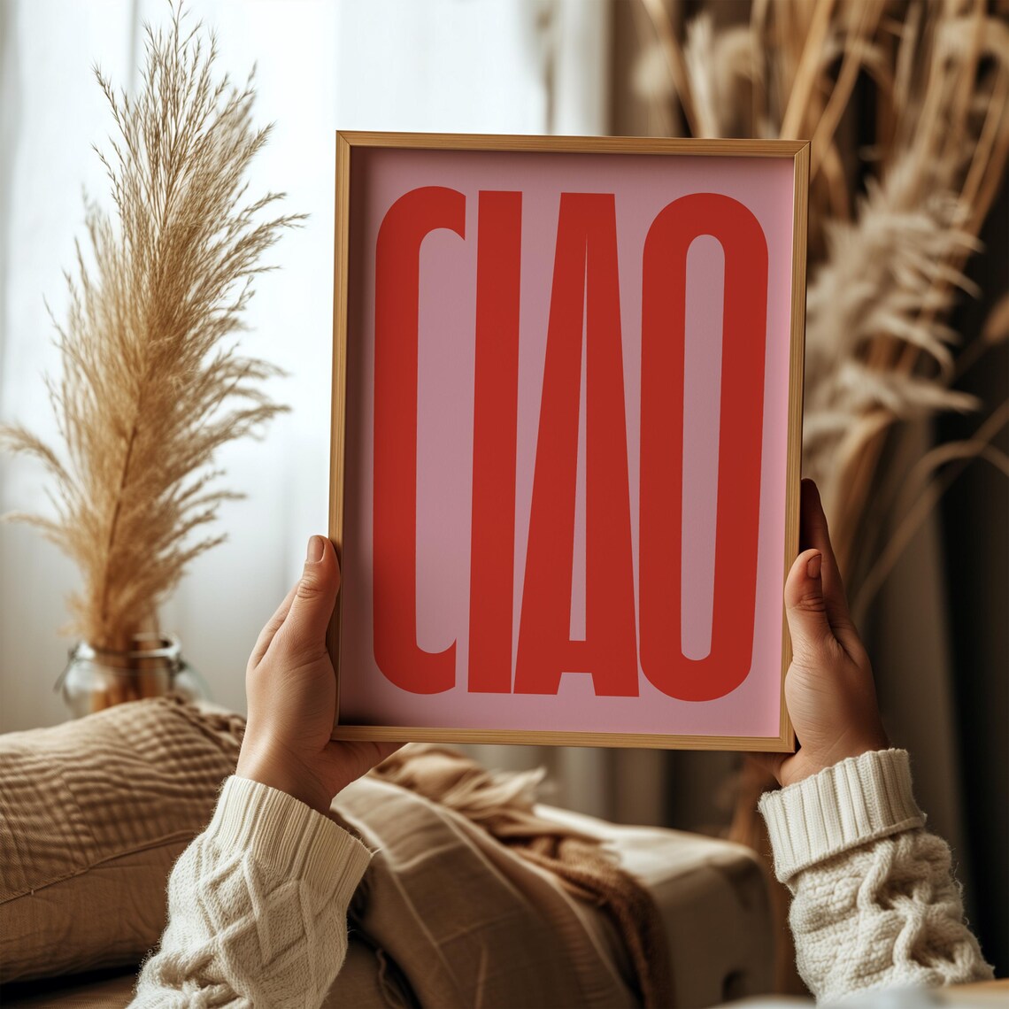 Ciao Typography Poster, Modern Italy Kitchen Decor - Image 2