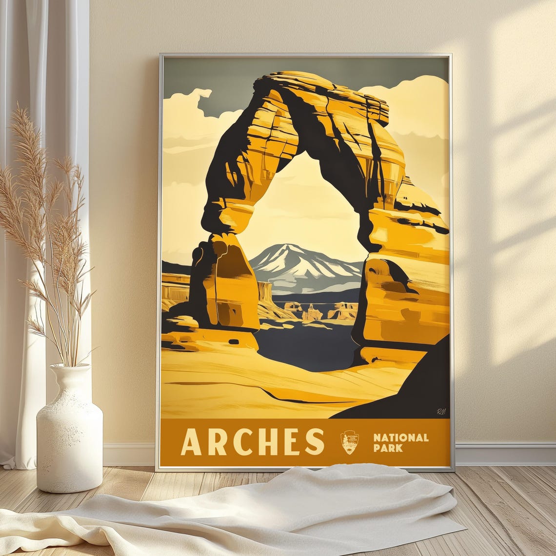 Arches National Park Delicate Arch Utah Desert Golden Poster