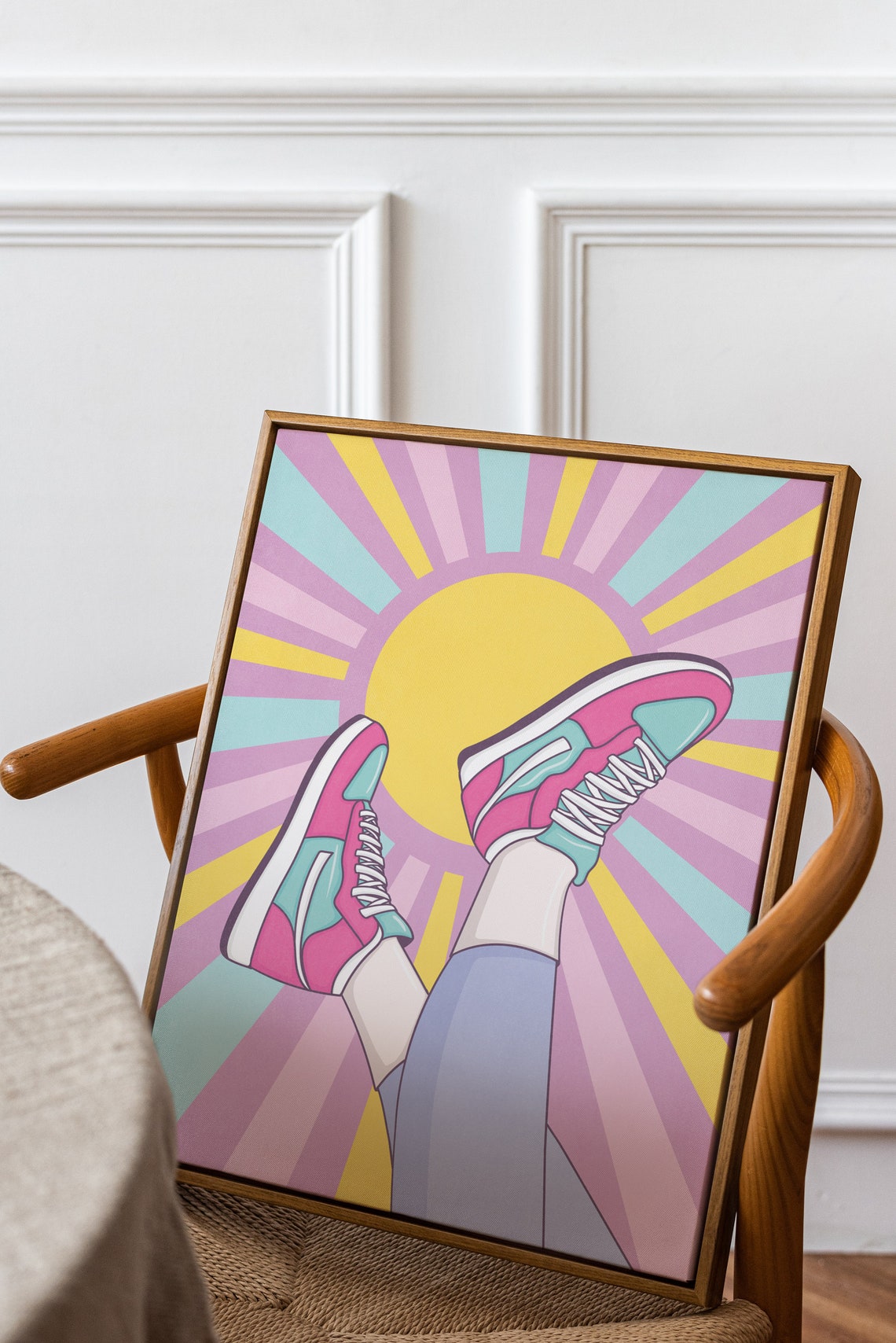 Purple Wall Art Decor Sun Poster Sunshine Summer Poster Modern Wall Decor Teen Girl Bedroom Poster Purple Decor Trendy Art Funny Poster - Image 2