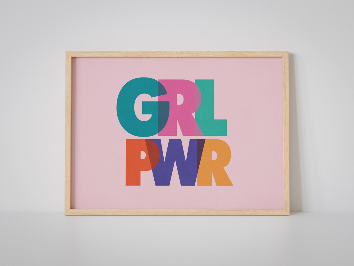 Feminist Typography Print, Minimalist Girl Room Decor - Image 2