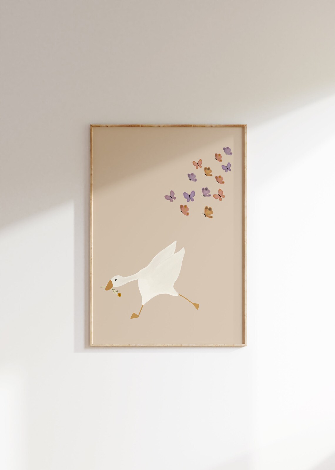 Silly Goose Cute Goose Poster, Girl Nursery Decor - Image 3