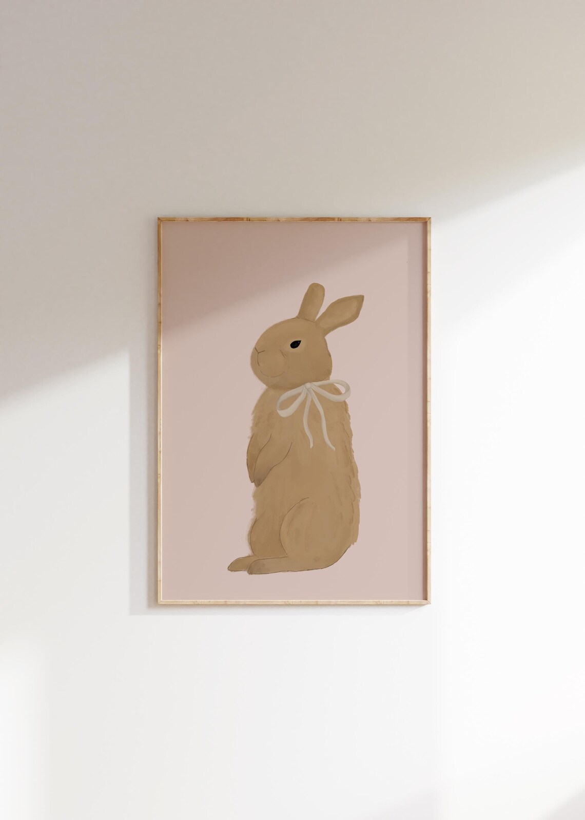 Bunny Nursery Print, Coquette Room Decor