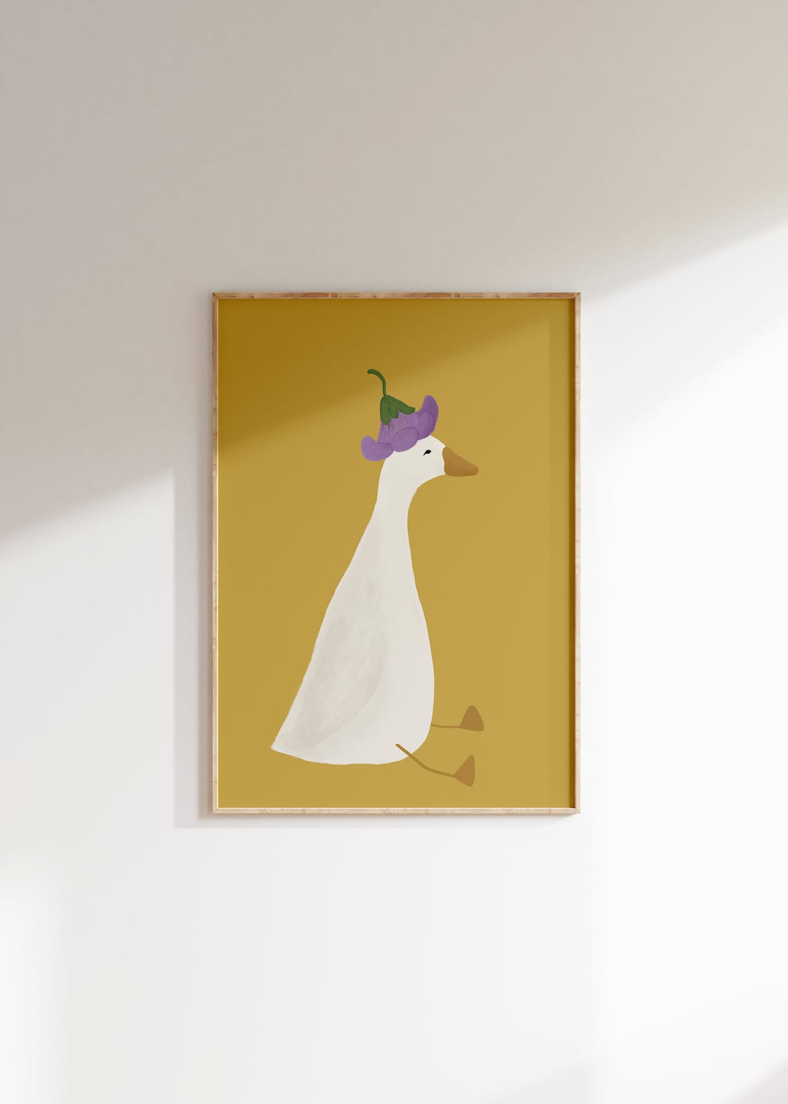 Silly Goose Yellow Nursery Decor Art Print