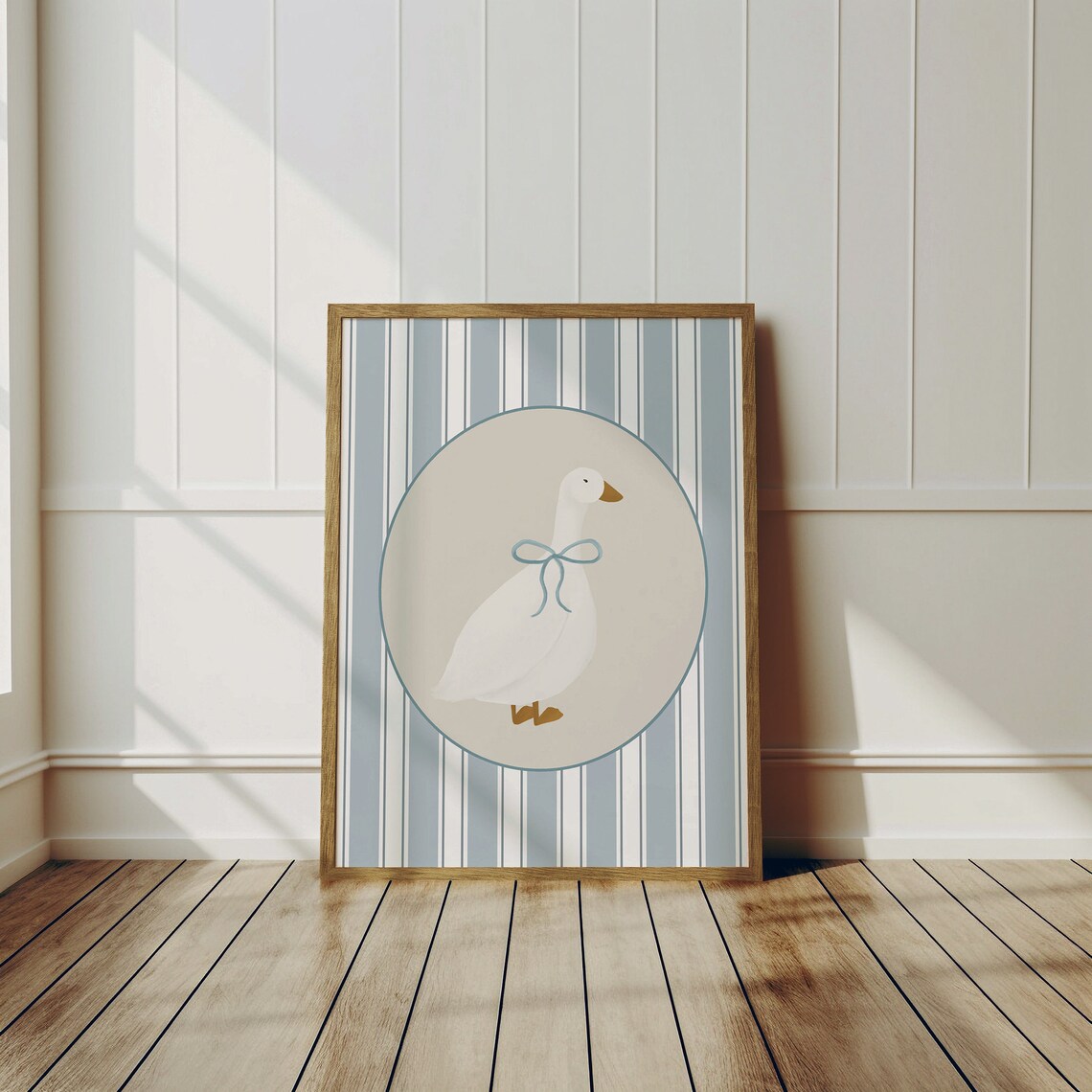 Cute Goose Poster, Vintage Aesthetic Nursery Decor
