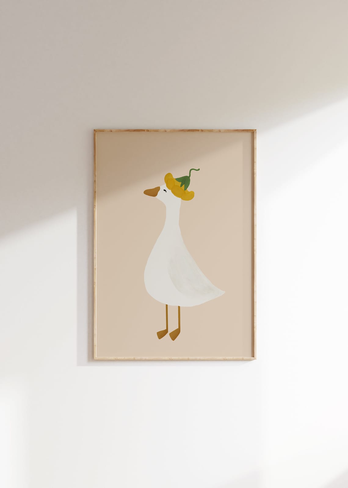 Silly Goose Poster, Neutral Girl Nursery Decor