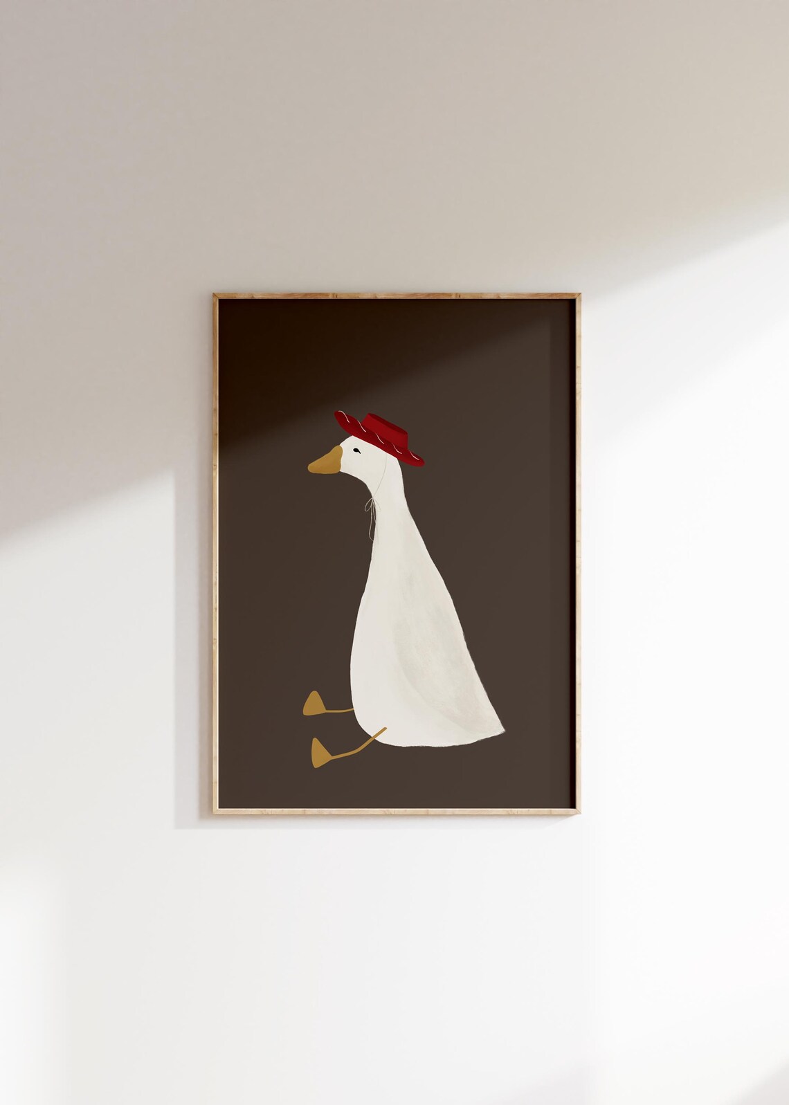 Silly Goose Cute Goose Poster, Vintage Cowboy Nursery