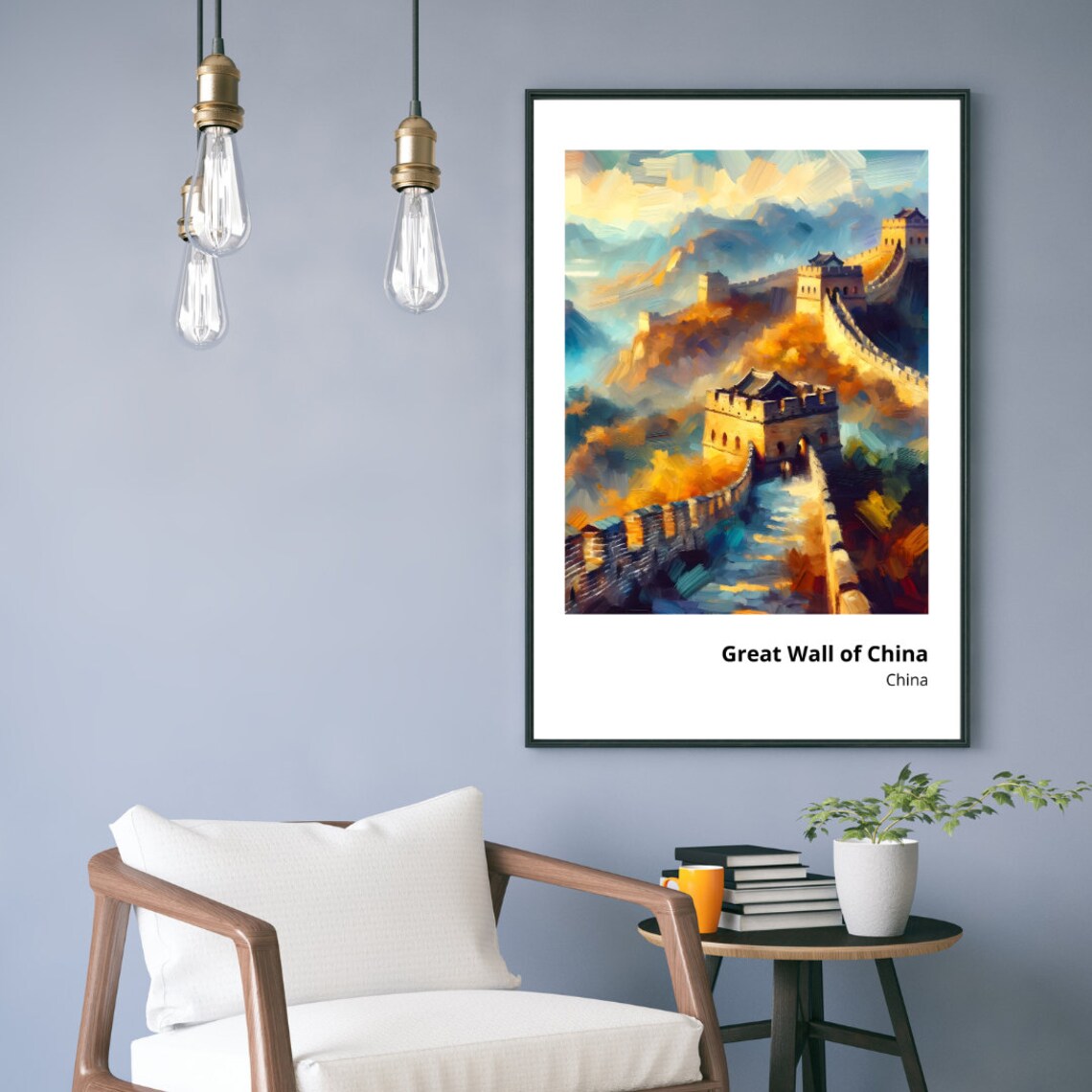 Great Wall of China Mountain Watchtowers Majestic Sunset Poster - Image 5