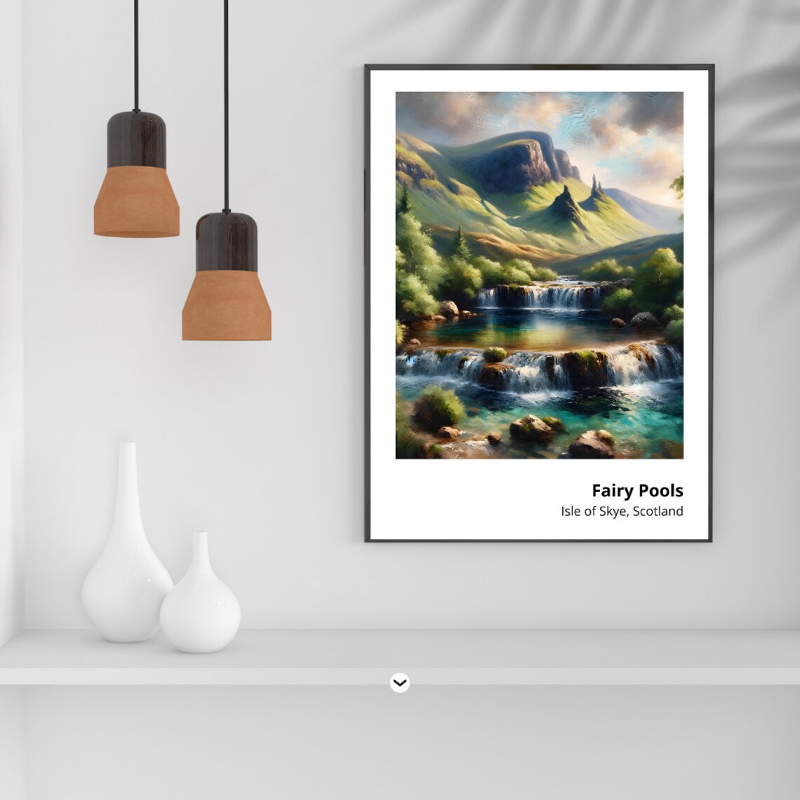 Fairy Pools Isle of Skye Scotland Waterfalls Mountain View Poster - Image 4