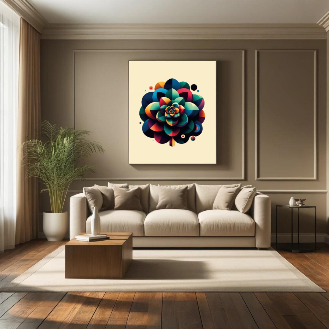 Kaleidoscope Bloom, Vibrant Spectrum Art Print