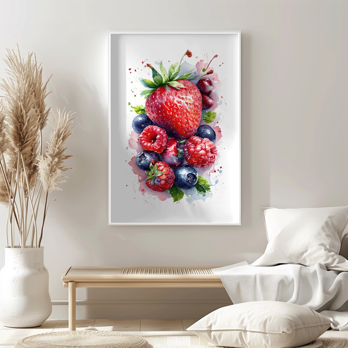 Berry Mix Art Print, Kitchen Dining Room Decor - Image 2