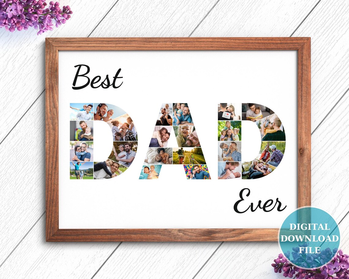 Dad Photo Collage Gift for Daddy, Father Birthday