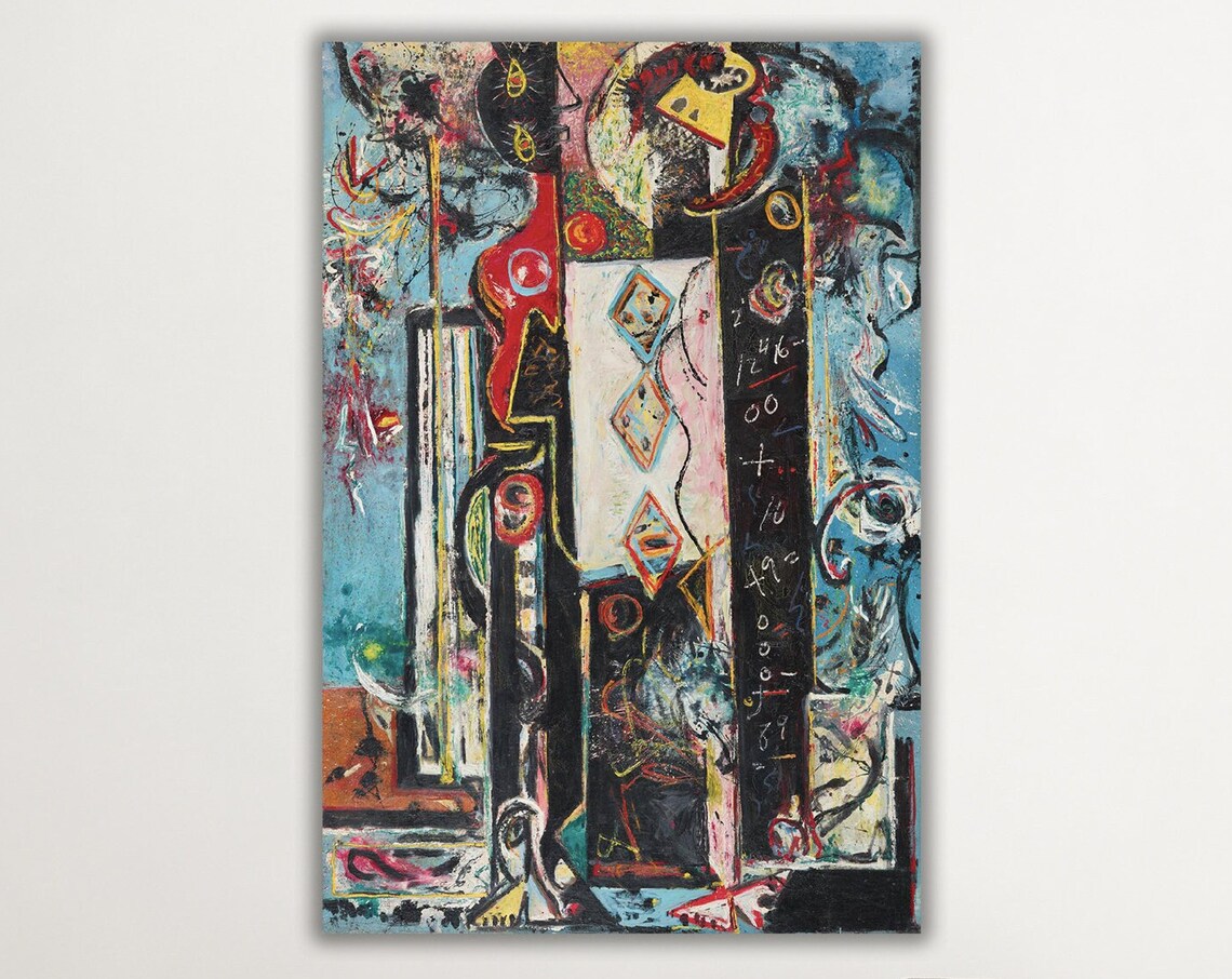 Jackson Pollock Male And Female Abstract Art Print