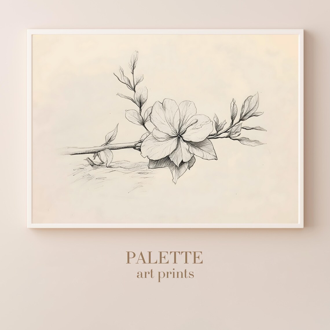Single Bloom Minimalist Floral Art Print