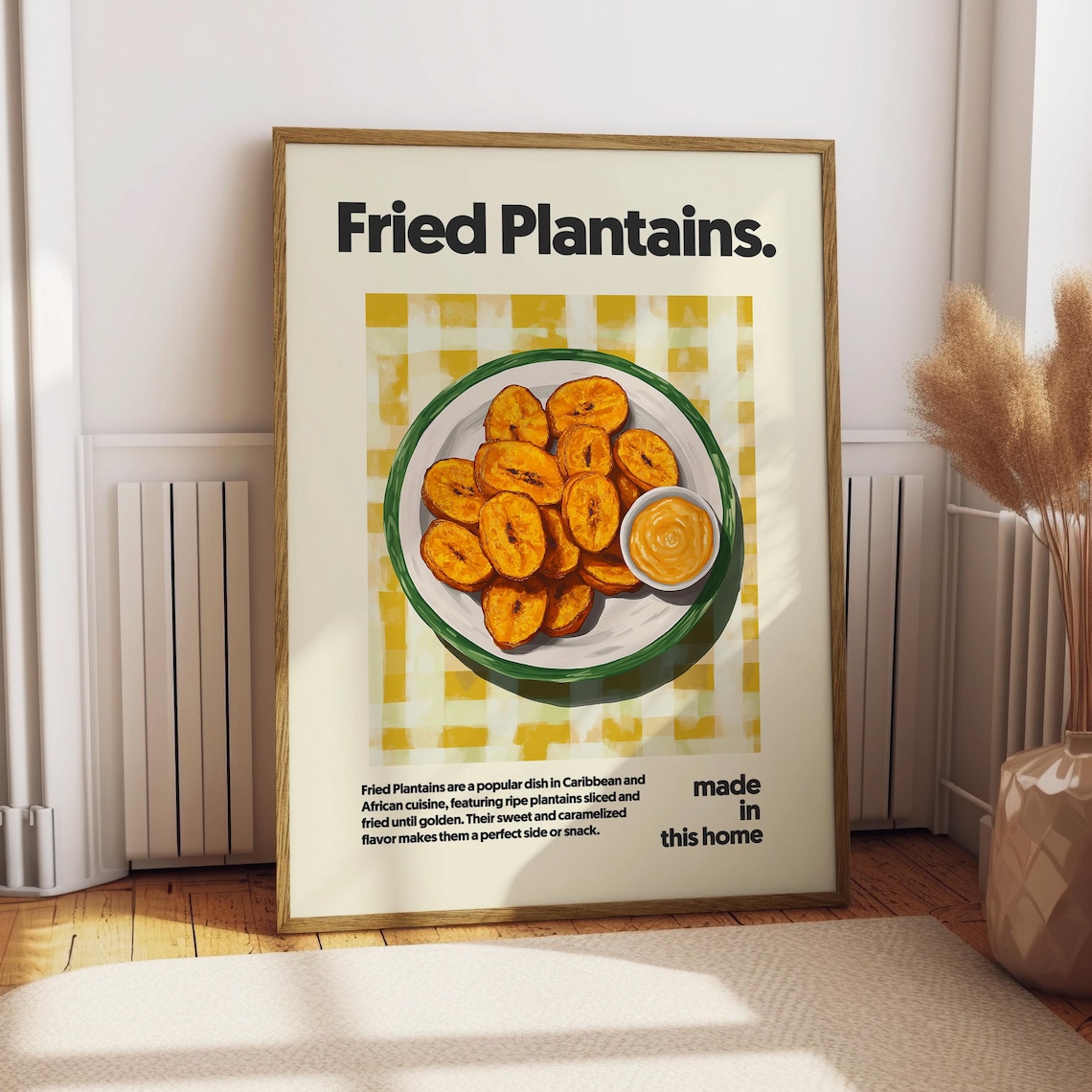 Fried Plantains Art Print, Food Kitchen Decor