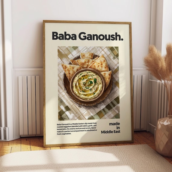 Smoky Baba Ganoush Creamy Middle Eastern Eggplant Dip Poster