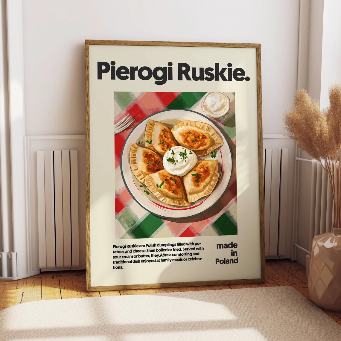 Pierogi Ruskie Food Kitchen Decor Art Print