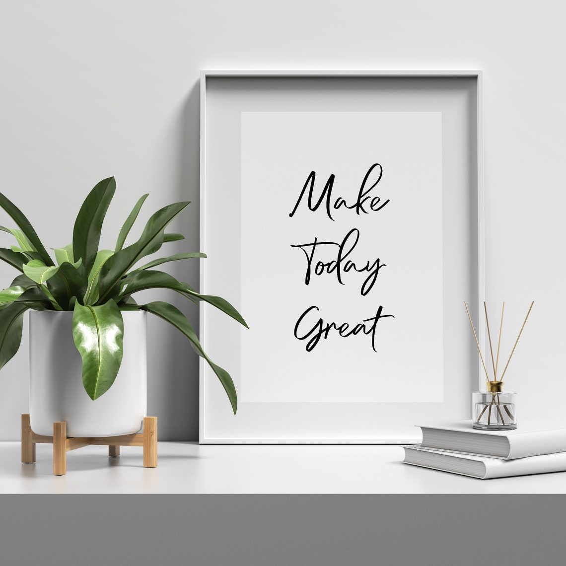 Make Today Great Hand Lettered Script Motivational Quote Print - Image 5