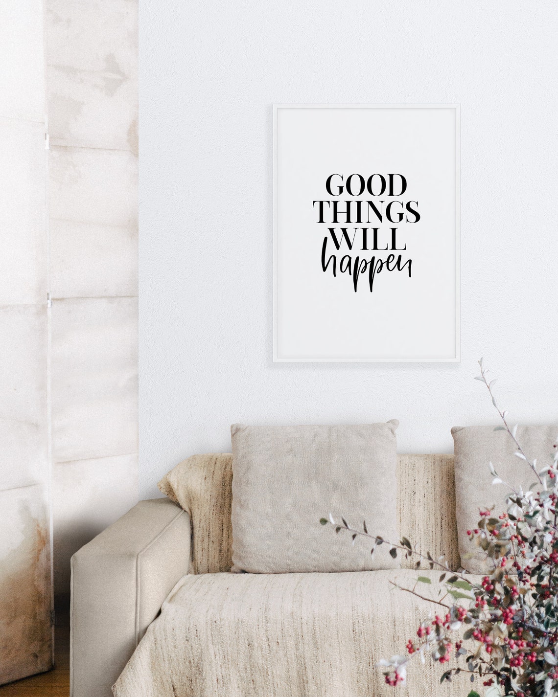 Good Things Will Happen Affirmation Positive Minimalist Quote Poster - Image 4