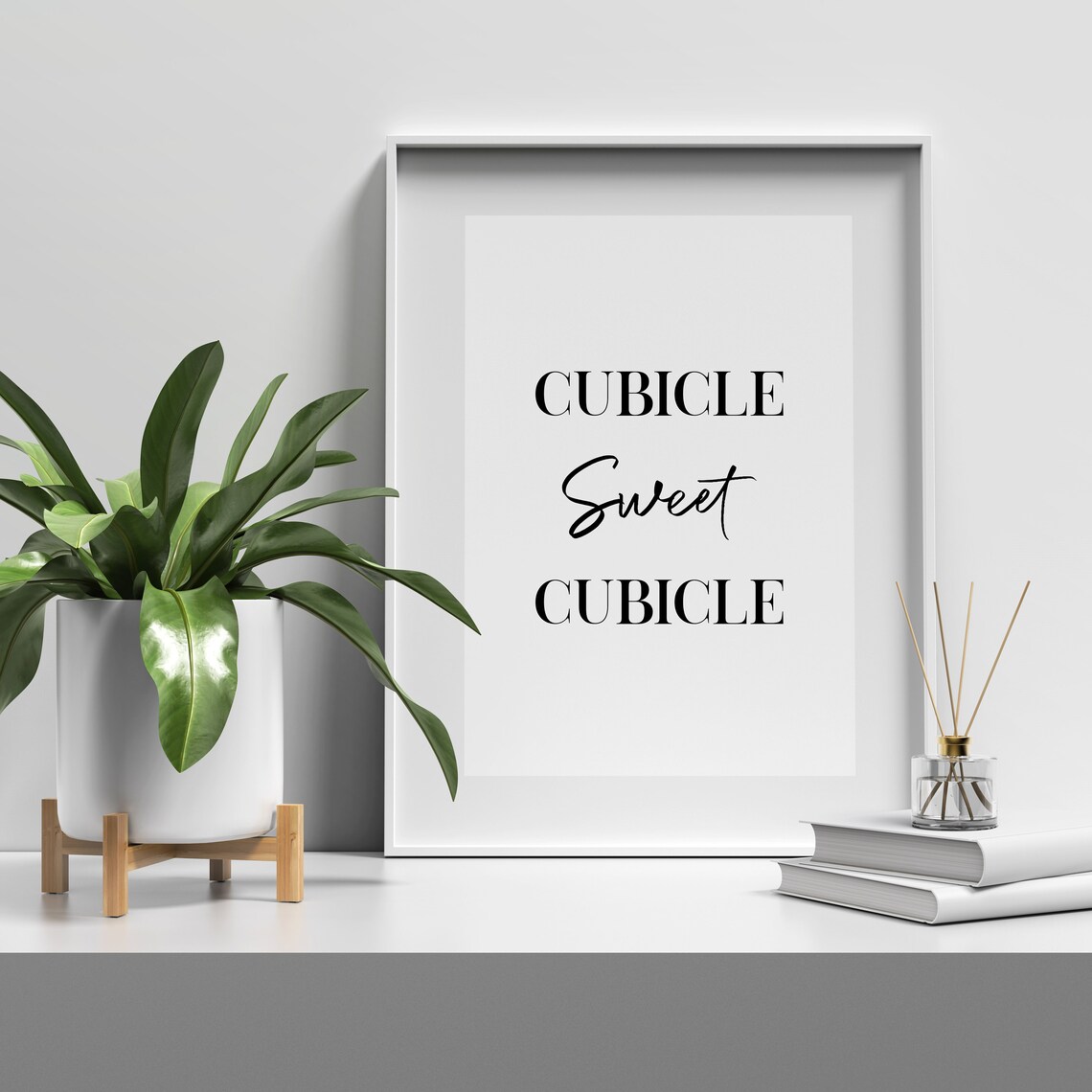 Cubicle Sweet Cubicle Funny Office Decor Quote Typography Style Poster - Image 5