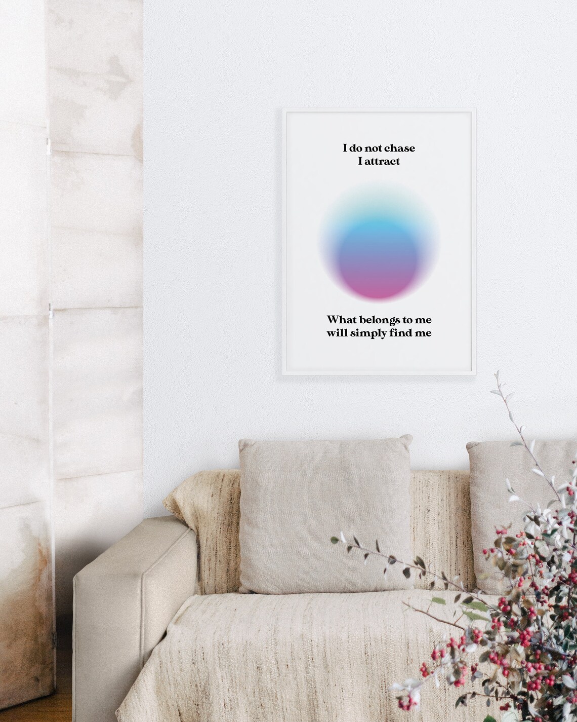 I Do Not Chase I Attract Manifestation Aura Gradient Affirmation Poster - Image 5