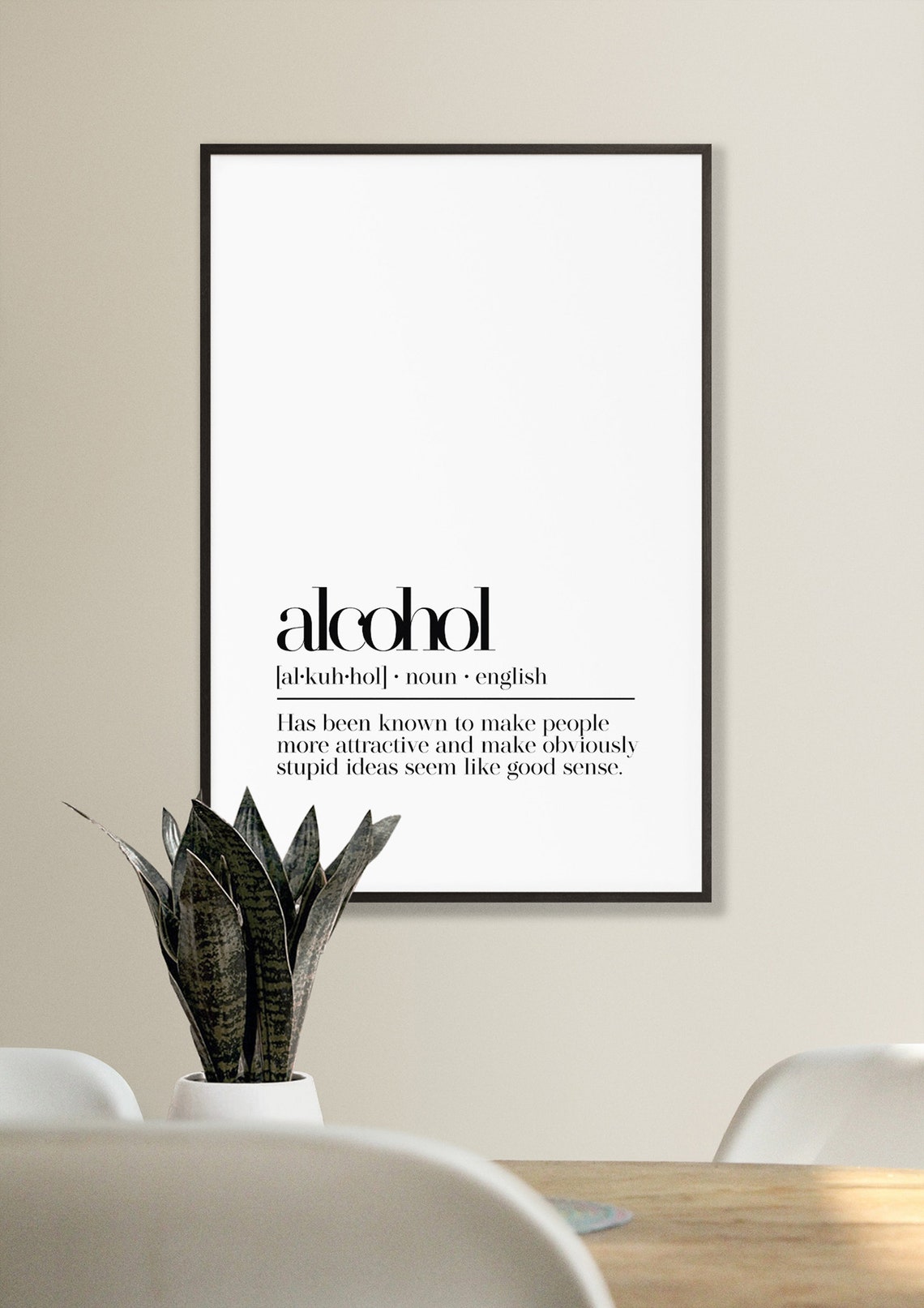 Alcohol Funny Dictionary Definition Makes Ideas Sound Good Poster - Image 3