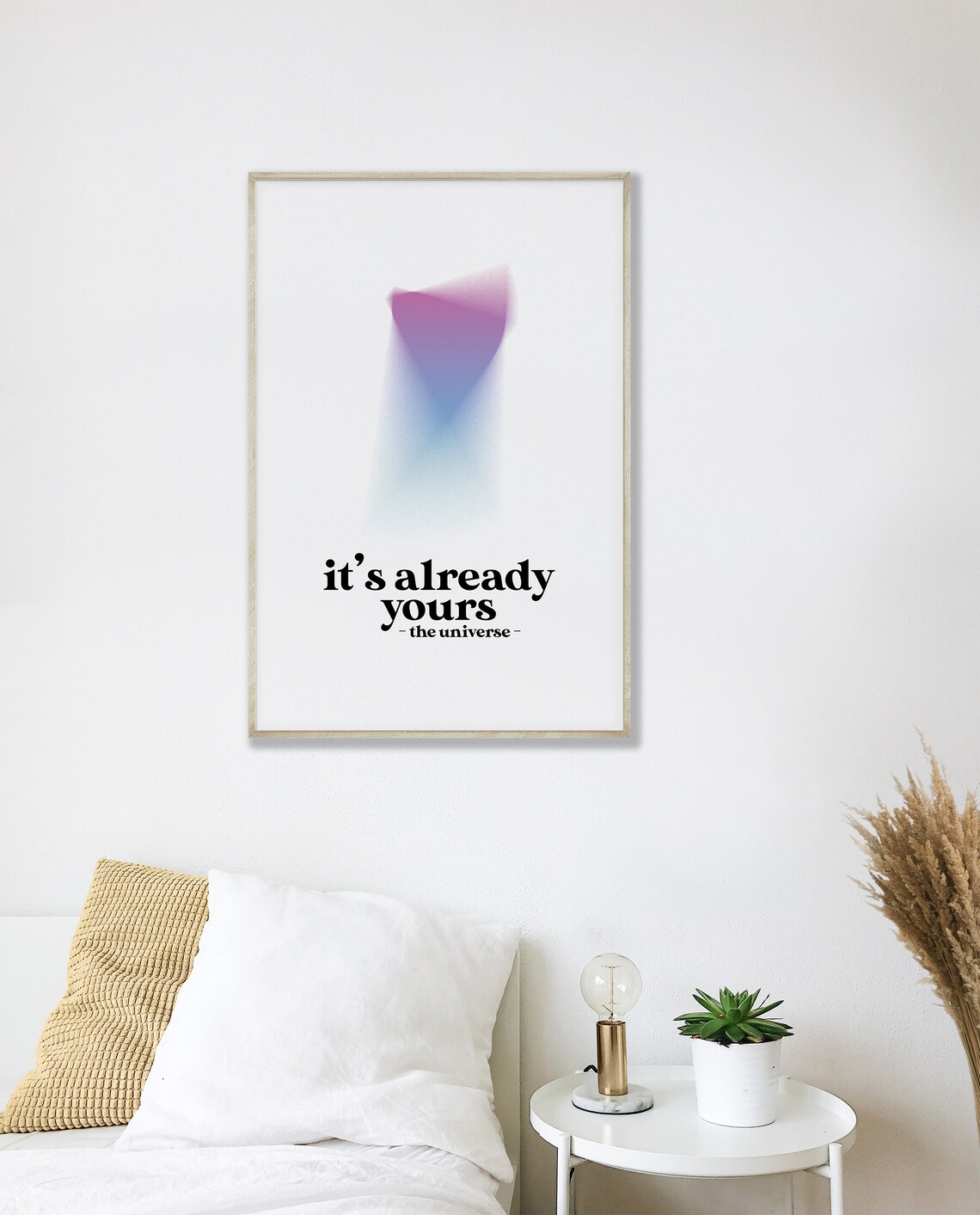 It Is Already Yours Abstract Gradient Universe Manifestation Quote Poster - Image 4