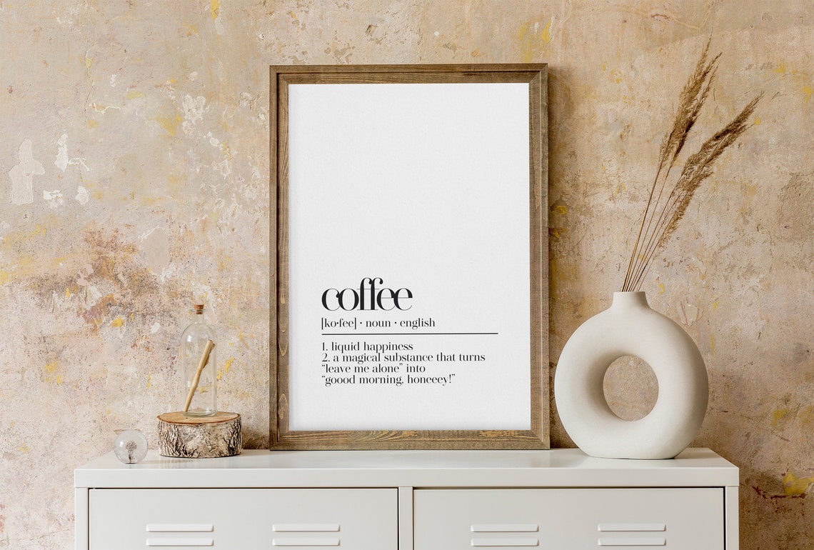 Funny Coffee Dictionary Definition Liquid Happiness Quote Poster - Image 2