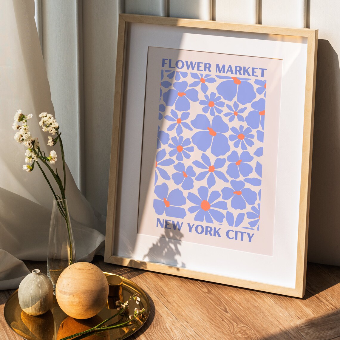 Flower Market Nyc Abstract Flowers Art Print - Image 3
