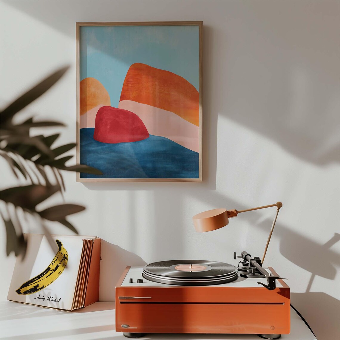Mid Century Abstract Landscape, Contemporary Boho - Image 3