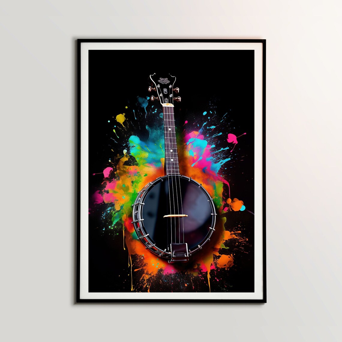 Banjo Poster, Musical Instrument Studio Decor