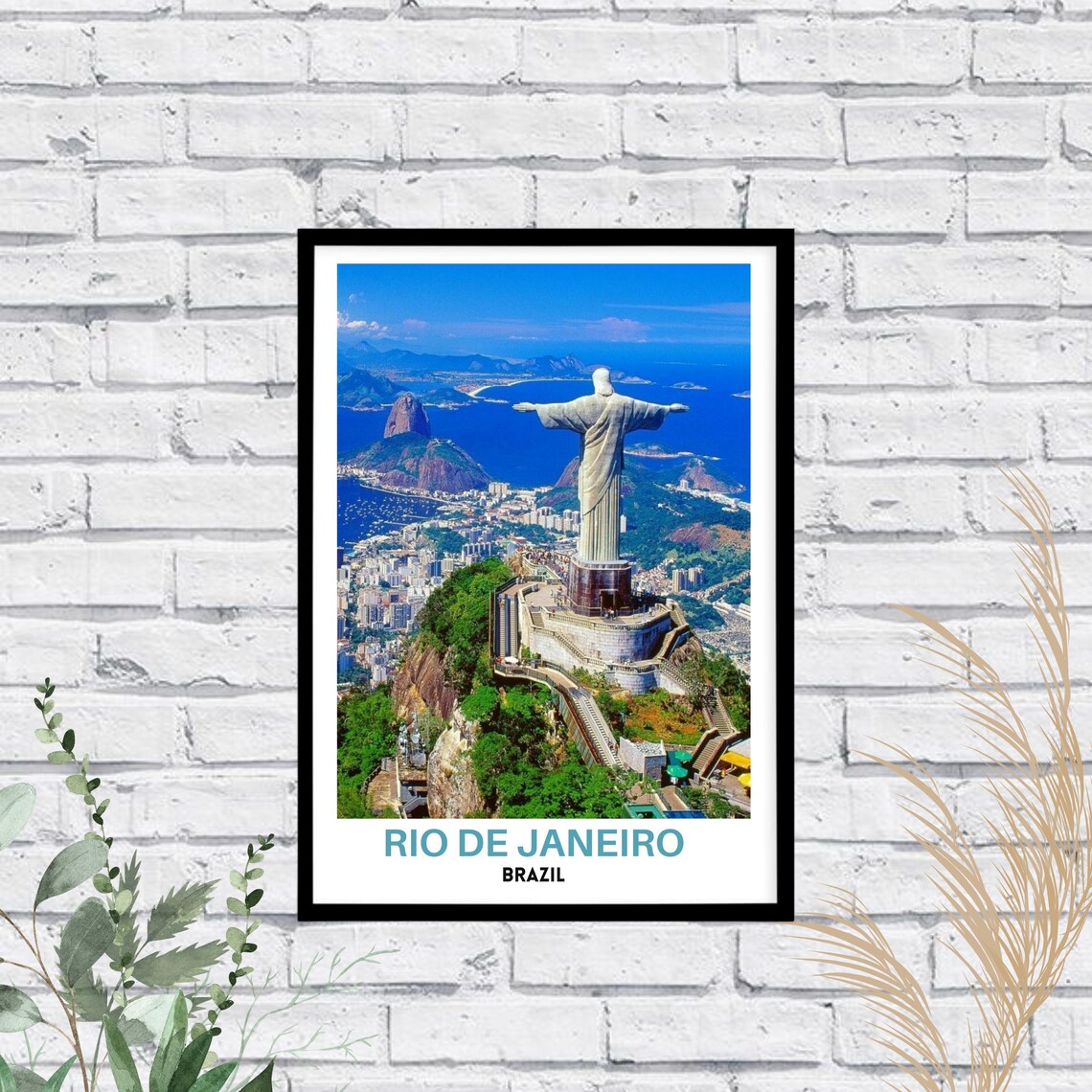 Rio de Janeiro Brazil Christ the Redeemer Sugarloaf City View Poster