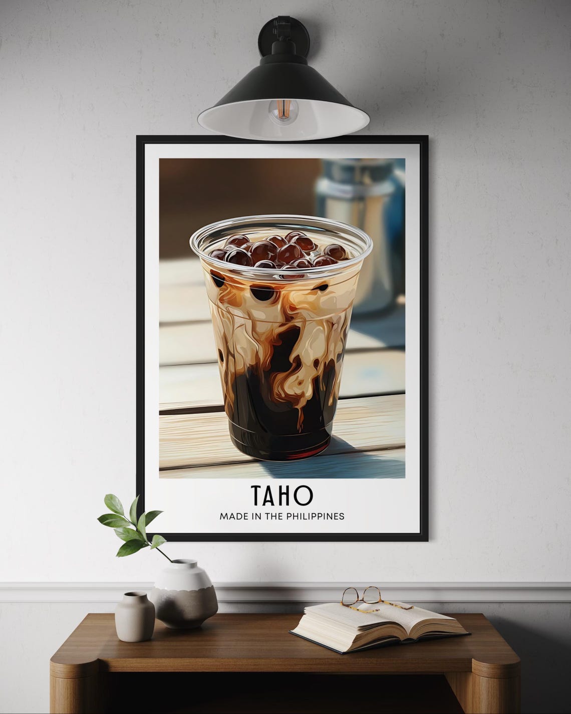 Taho Filipino Dessert Poster Tofu Sweet Treat Wall Art Street Food Illustration Philippines Kitchen Decor Southeast Asia