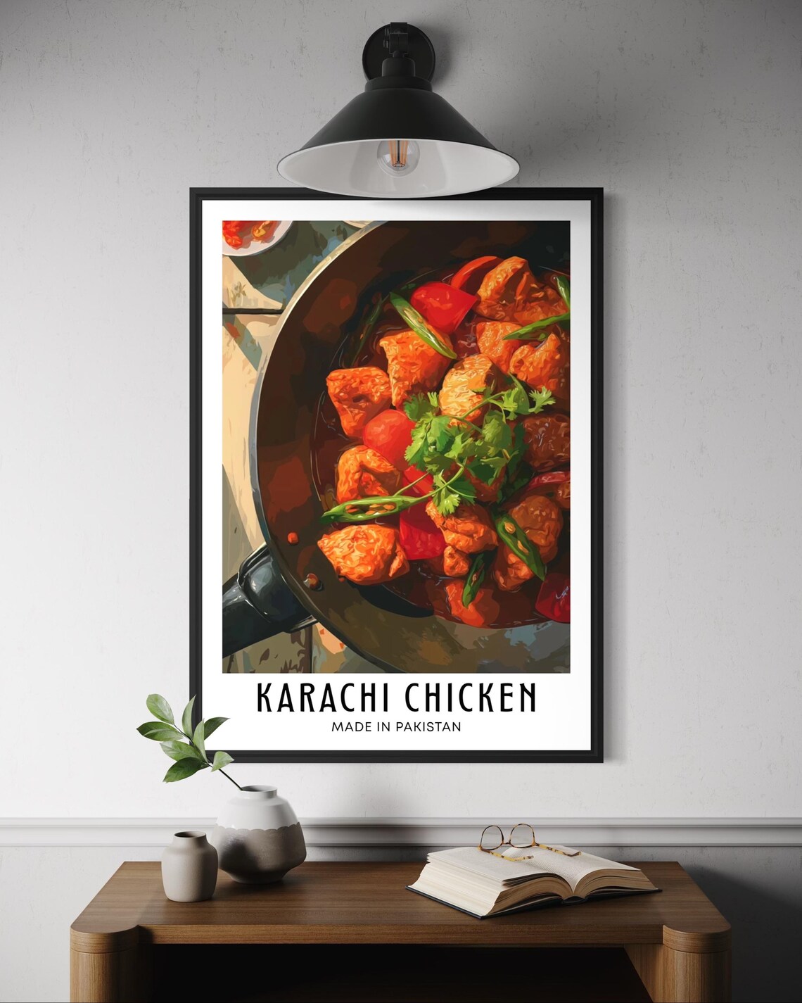 Karachi Chicken Poster, Spicy Pakistani Cuisine