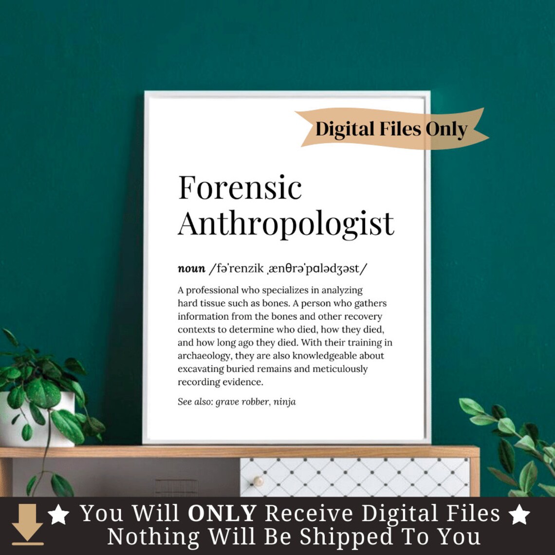 Forensic Anthropologist Gifts Anthropology Gift Graduation Card For Decor Birthday Student Home Office Art Funny Graduate Wall Poster Grad - Image 3