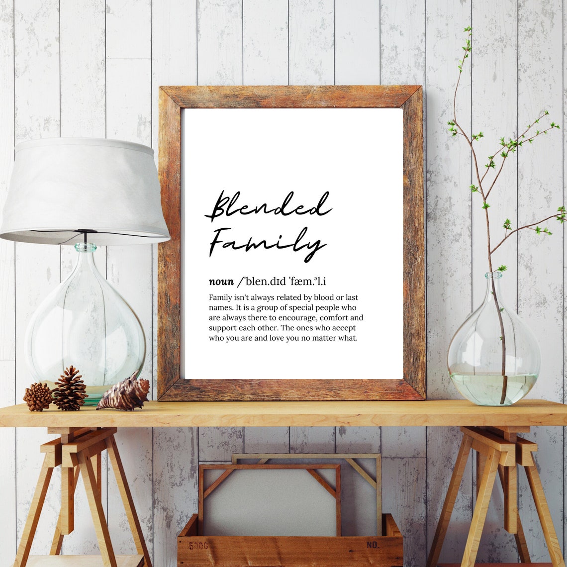 Blended Family Definition Meaning Dictionary Script Wall Poster Decor - Image 2