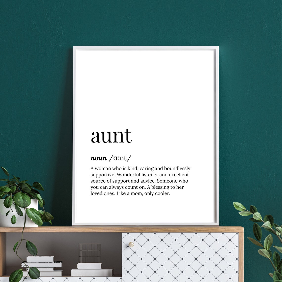 Aunt Dictionary Definition Kind Caring Like a Mom Only Cooler Poster - Image 2