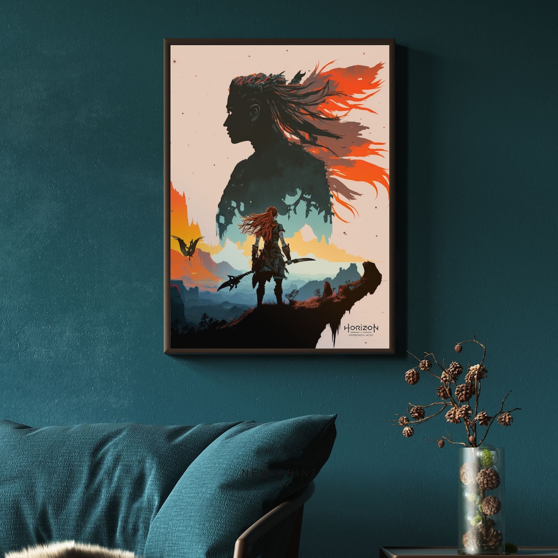 Horizon Forbidden West Aloy Art Print, Game Room Decor - Image 2