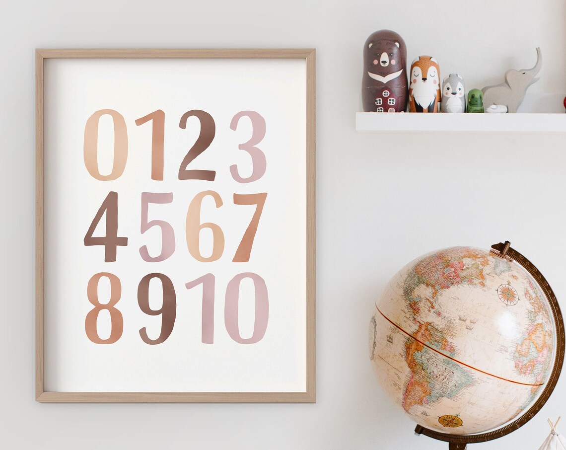 Neutral Numbers Poster, Nursery and Classroom Decor - Image 4