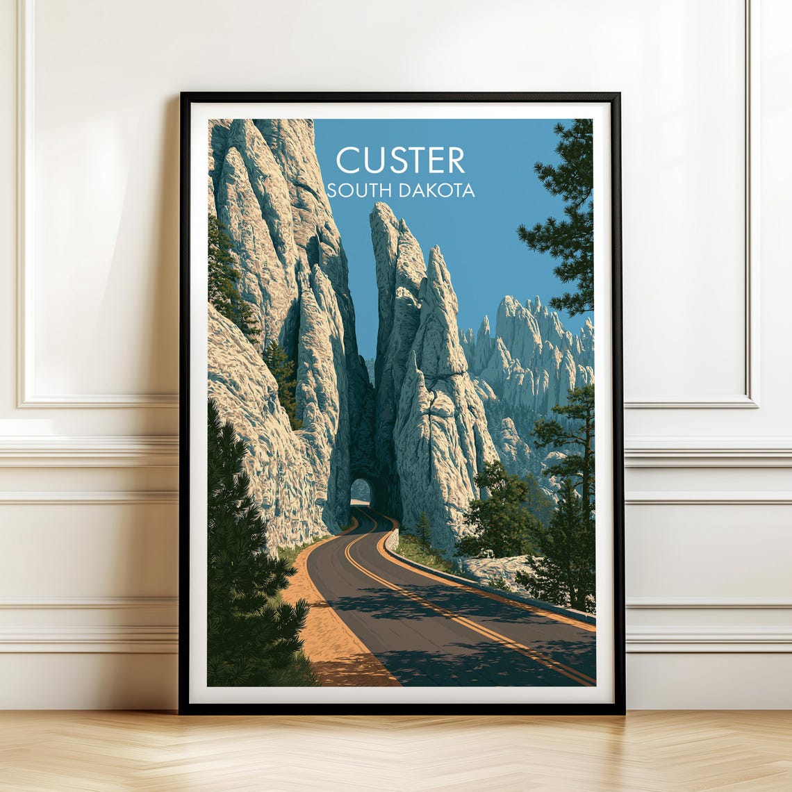 Custer State Park South Dakota Scenic Needles Highway Travel Poster