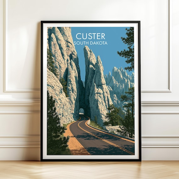 Custer State Park South Dakota Scenic Needles Highway Travel Poster